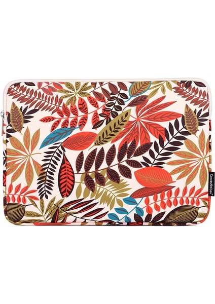 Canvasartısan 14 Inç Dizüstü Bilgisayar Koruyucu Kılıf Renkli Yaprak Baskılı Taşınabilir Fermuarlı Dizüstü Bilgisayar Çantası - H30-03 (Yurt Dışından)