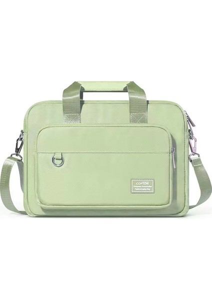 Copton 14-15 Inç Dizüstü Bilgisayar Taşıma Çantası Seyahat Iş Dizüstü Bilgisayar Tote Çapraz Askılı Çanta - Yeşil (Yurt Dışından)