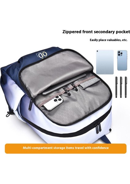 YS3588 Degrade Renkli Su Geçirmez Naylon Omuz Çantası Seyahat 15,6 Inç Dizüstü Bilgisayar Sırt Çantası - Gök Mavisi (Yurt Dışından) fırsatları