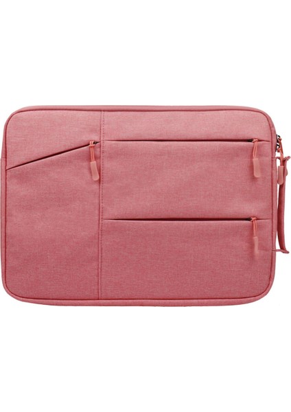 Yolıno QY-C009 12 Inç Dizüstü Bilgisayarlar Için Taşınabilir Taşıma Çantası, Çizilmeye Dalı Kol Çantası, 3 Dış Keseli/saplı Su Geçirmez Saklama Çantası - Pembe (Yurt Dışından)