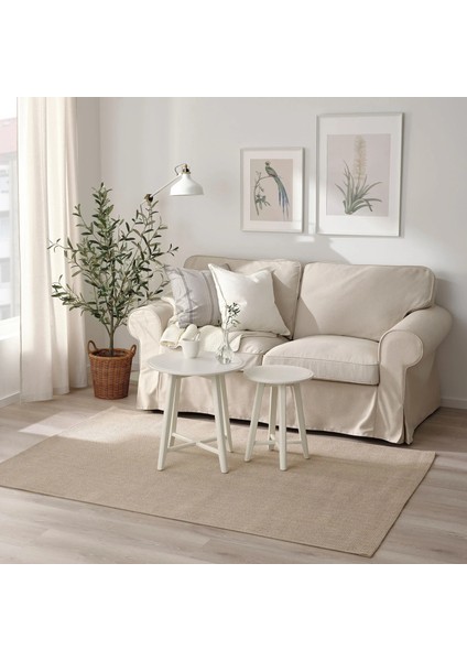 Vodskov Jüt Halı Natürel Açık Gri 133 x 195 cm Dikdörtgen Düz Dokuma modelleri