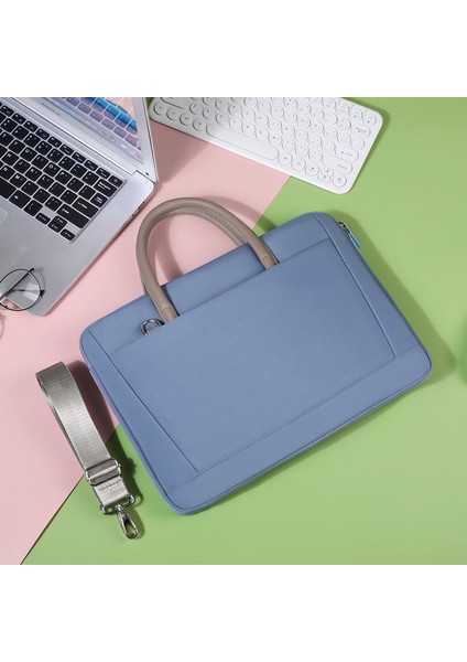 13-13,3 Inç Dizüstü Bilgisayar Çantası Su Geçirmez Omuz Askılı Dizüstü Bilgisayar Çantası - Mavi (Yurt Dışından)