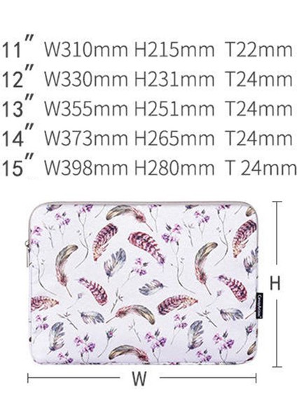 Canvasartısan H9-01 Dizüstü Bilgisayar Kılıfı Windbell Tüy Desenli Koruyucu Dizüstü Bilgisayar Çantası Bilgisayar Kılıfı - Beyaz/14 Inç (Yurt Dışından) fırsatları
