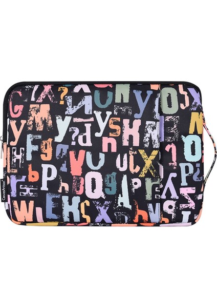 Canvasartısan H18-89 Yumuşak Astarlı 12 Inçlik Not Defteri Suluboya Harf Desenli Fermuarlı Çanta Dizüstü Bilgisayar Çantası (Yurt Dışından) fiyatları