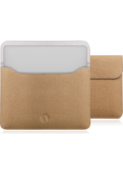 13 Inç Dizüstü Bilgisayar Taşıma Çantası Yıkanmış Kraft Kağıt Taşınabilir Kol Çantası Manyetik Kapatma - Sarı (Yurt Dışından)