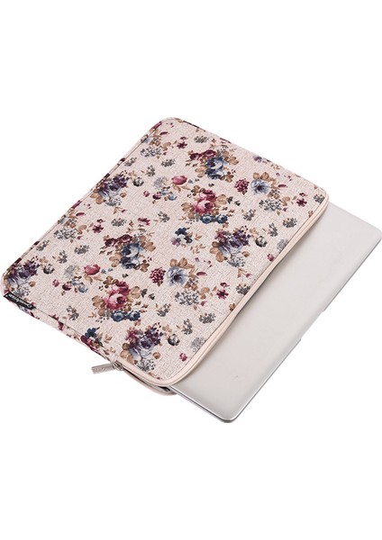 Canvasartısan H2-02 Dizüstü Bilgisayar Kılıfı Koruyucu Kılıf Kumaş Çiçek Desenli Yumuşak Taşıma Fermuarlı Çanta Kılıfı - Haki/12 Inç (Yurt Dışından) modelleri