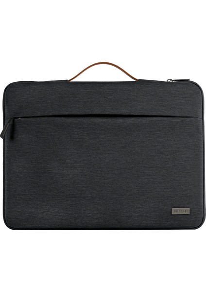 Melcou 16,2 Inç Dizüstü Bilgisayar Çantası Fermuarlı Kılıf Su Geçirmez Polyester Dizüstü Bilgisayar Taşıma Çantası - Siyah (Yurt Dışından)