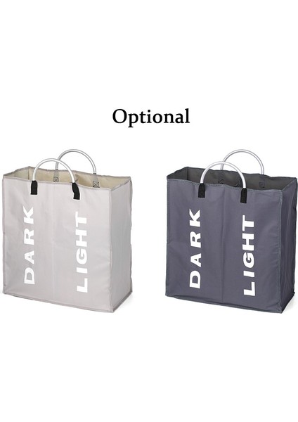 Katlanabilir 2 Bölmeli Çamaşır Torbası, Katlanabilir Çamaşır Sepeti, Dalı Oxford Kumaş Çamaşır Sepeti, Alaşımlı Saplı Çamaşır Ayırıcı - Koyu Gri (Yurt Dışından) fiyatları