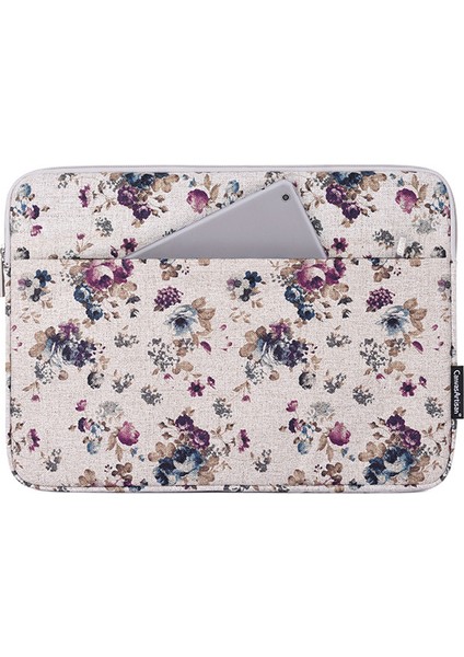 Canvasartısan H2-12 Çiçek Desenli Kanvas Dizüstü Bilgisayar Çantası Ince Fermuarlı Saklama Kesesi 11 Inç Dizüstü Bilgisayar Için (Yurt Dışından)