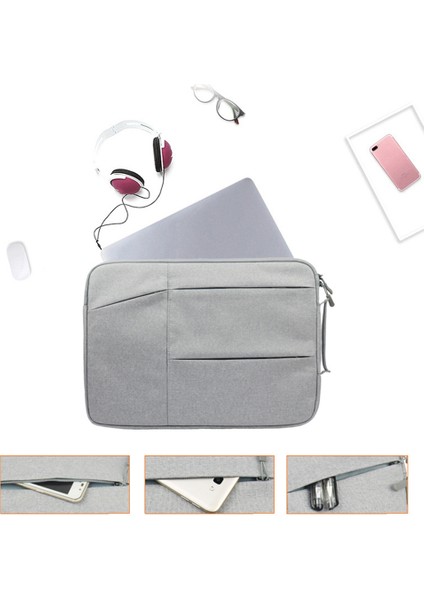 Yolıno QY-C009 Düşmeye Karşı Dalı Taşıma Çantası, 3 Dış Kese/saplı, 11,6 Inç Dizüstü Bilgisayarlar Için Aşınmaya Dalı Kol Çantası, Taşınabilir Saklama Çantası - Gri (Yurt Dışından) modelleri