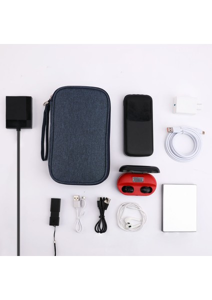 Seyahat Düzenleyici Çok Işlevli Su Geçirmez Aksesuar Çantası Çift Katmanlı Kablo Saklama Çantası Kablolar, Taşınabilir Şarj Cihazı ve USB Flash Bellek Için - Pembe (Yurt Dışından) modelleri