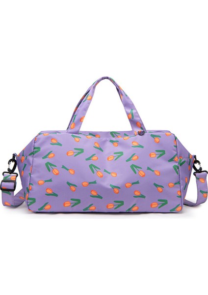 Kuru Islak Ayırma Seyahat Çantası Su Geçirmez Oxford Kumaş Taşınabilir Bagaj Taşıma Çantası - Mor (Yurt Dışından)