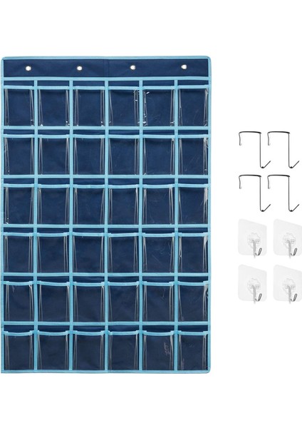 36 Cepli Şeffaf Askılı Kese Cep Telefonu Saklama Çantası Sınıf Takvimi Cep Tablosu Hesap Makinesi Tutucu - Beyaz (Yurt Dışından) fiyatları