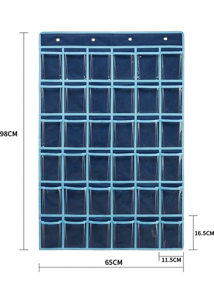 36 Cepli Şeffaf Askılı Kese Cep Telefonu Saklama Çantası Sınıf Takvimi Cep Tablosu Hesap Makinesi Tutucu - Beyaz (Yurt Dışından) indirimleri