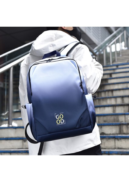 YS3588 Degrade Renkli Su Geçirmez Naylon Omuz Çantası Seyahat 15,6 Inç Dizüstü Bilgisayar Sırt Çantası - Mor (Yurt Dışından) fiyatları