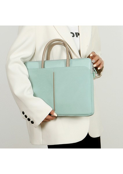 C97 Oxford Kumaş Dizüstü Bilgisayar Çantası 14-14,6 Inç Dizüstü Bilgisayar Taşıma Çantası - Açık Yeşil (Yurt Dışından) modelleri