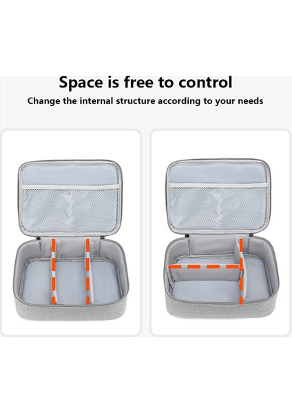 28 x 20 x 8,5 cm Dijital Aksesuar Saklama Çantası Veri Kablosu Kulaklık Taşınabilir Şarj Cihazı Taşıma Çantası - Gri (Yurt Dışından) indirimleri