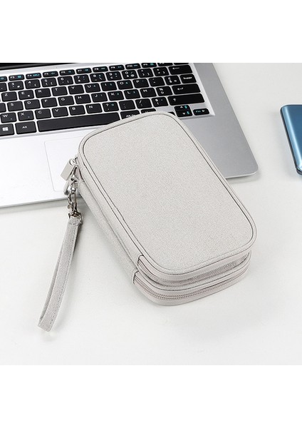 Çift Katmanlı Kablo Düzenleyici Su Geçirmez Taşınabilir Dijital Saklama Çantası, M Beden - Gri (Yurt Dışından) modelleri