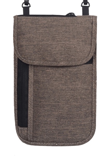 Trabele TSN0628 Seyahat Rfıd Engelleme Su Geçirmez Pasaport Saklama Çantası Kredi Kartı Telefon Tutucu Boyun Askılı Çanta - Kahve (Yurt Dışından)