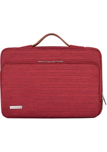 Canvasartısan K28-21 13 Inç Dizüstü Bilgisayar Koruyucu Çanta Yatay Fermuarlı Cepli Darbeye Dalı Dizüstü Bilgisayar Çantası - Kırmızı (Yurt Dışından)