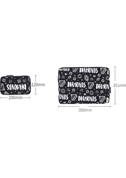 Canvasartısan H15-T0121 Dizüstü Bilgisayar Koruyucu Kılıf Elmas Desenli Dizüstü Bilgisayar Çantası ve 13 Inç Dizüstü Bilgisayar Için Küçük Çanta (Yurt Dışından) indirimleri