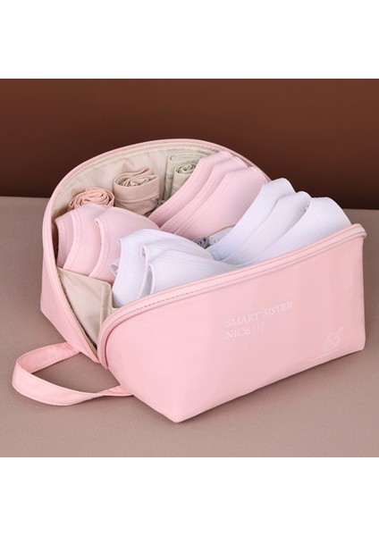 1004 Seyahat Taşınabilir Iç Çamaşırı Saklama Çantası Yurt Iç Çamaşırı Çorap Sütyen Saklama Çantası - Pembe (Yurt Dışından)