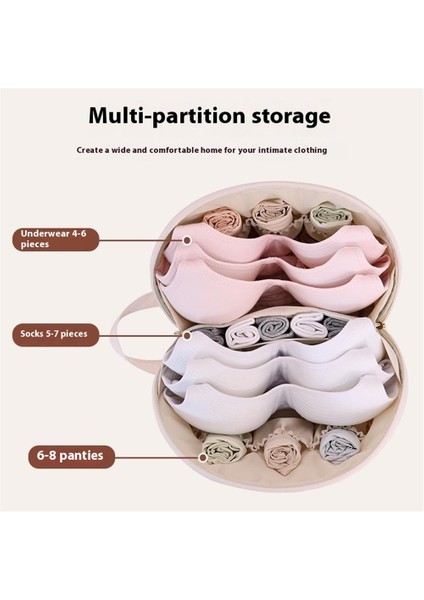 1004 Seyahat Taşınabilir Iç Çamaşırı Saklama Çantası Yurt Iç Çamaşırı Çorap Sütyen Saklama Çantası - Pembe (Yurt Dışından) fiyatları