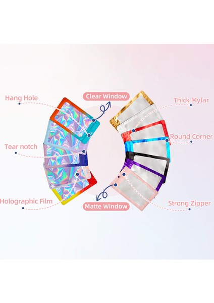 MX-109 100 Adet 10X18 cm 14C Sızdırmazlık Poşeti Şeffaf Buzlu Pencereli Gıda Saklama Poşetleri (Fda Yok, Bpa Içermez) - Mavi+Turuncu (Yurt Dışından) fiyatları