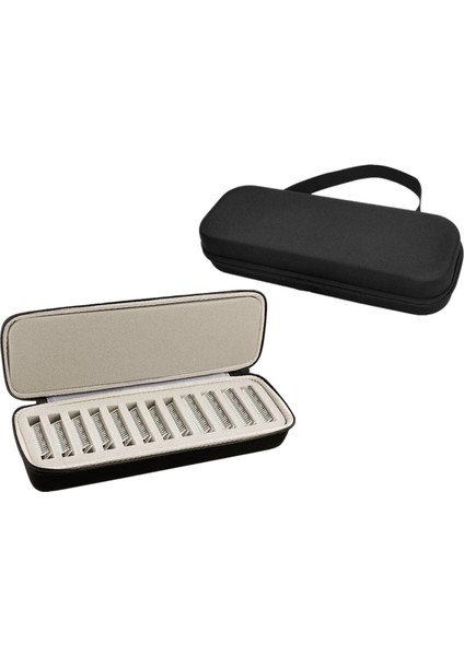 Berberler ve Kuaförler Için 12 Yuvalı Saç Kesme Makinesi Bıçağı Düzenleyici Koruyucu Çanta Eva Saklama Kutusu (Yurt Dışından)