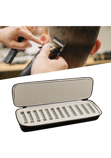 Berberler ve Kuaförler Için 12 Yuvalı Saç Kesme Makinesi Bıçağı Düzenleyici Koruyucu Çanta Eva Saklama Kutusu (Yurt Dışından) modelleri