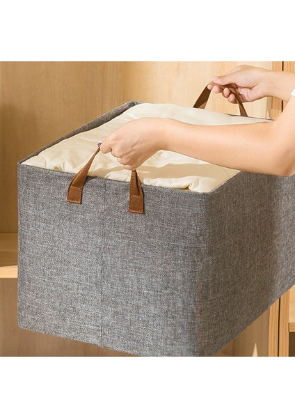 Ev 26L Düzenleyici Çanta Katlanabilir Metal+Kumaş Saklama Kutusu Giysiler ve Battaniyeler Için - Gri (Yurt Dışından) fiyatları