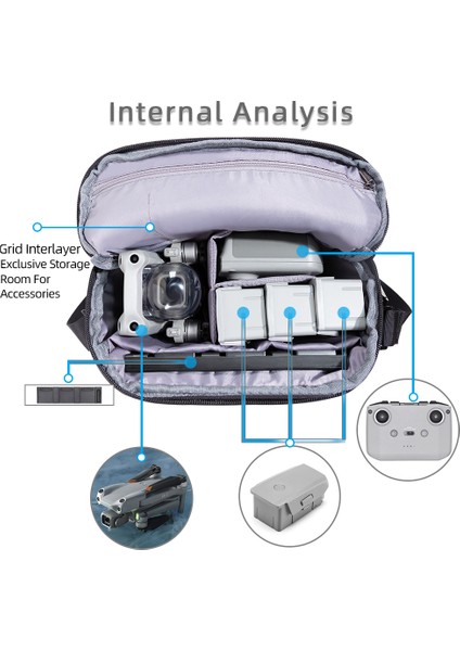 Djı Air 2s/air 2 Drone Aksesuarları Için Taşınabilir Darbeye Dalı Saklama Çantası Çapraz Askılı Çanta (Yurt Dışından) modelleri