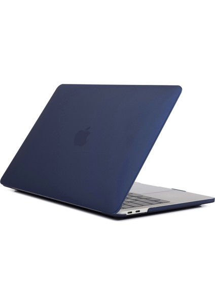 Mat Pc Ön ve Arka Koruyucu Telefon Kılıfı Cep Telefonu Çantası Kabuğu MacBook Pro 13 Inç A1706 / A1708 / A1989 / A2159 / A2251 / A2289 / A2338 - Lacivert (Yurt Dışından)