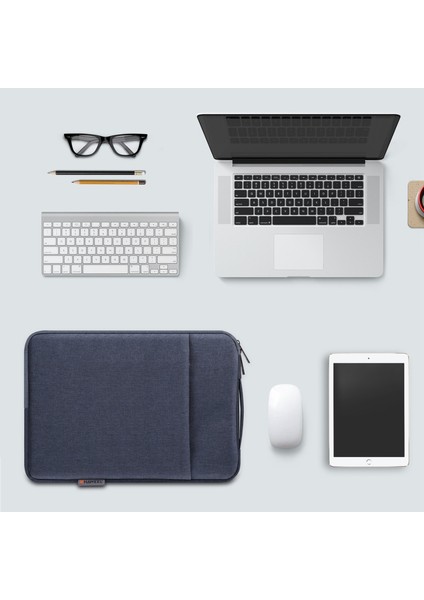 Haweel HWL7020 14-15 Inç MacBook Pro 14 Inç (2021) / 15 Inç (2013) / (2016) Çizilmeye Dalı Taşıma Çantası Saplı Taşınabilir Kol Çantası - Mavi (Yurt Dışından) fiyatları