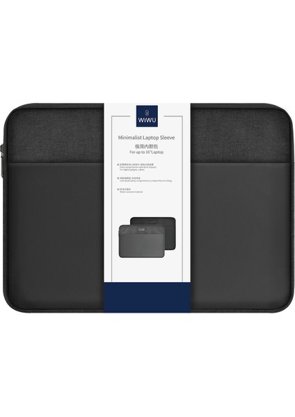 Wıwu 16 Inç Minimalist Dizüstü Bilgisayar Çantası Su Geçirmez Polyester Dizüstü Bilgisayar Koruyucu Kılıf - Siyah (Yurt Dışından) indirimleri