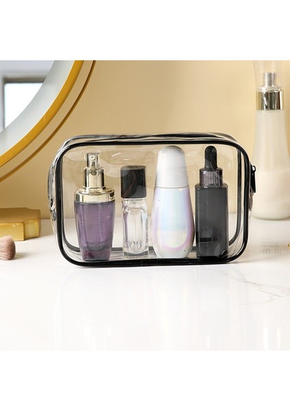 Seyahat Tuvalet Çantası Pvc Kozmetik Düzenleyici Su Geçirmez Toz Geçirmez Fermuarlı Saklama Kesesi Orta Boy 18 x 12 x 5 cm (Yurt Dışından) fiyatları