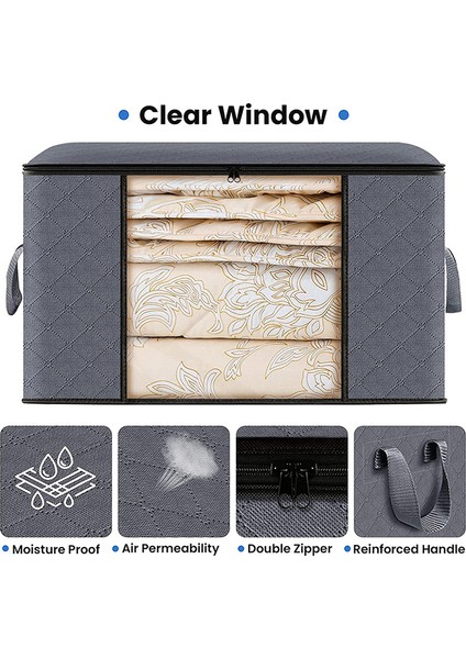 10 Adet 35L 50X35X20CM Yatak Altı Dokumasız Konteyner Kutusu Battaniye Yorgan Saklama Çantası (Yurt Dışından) indirimleri