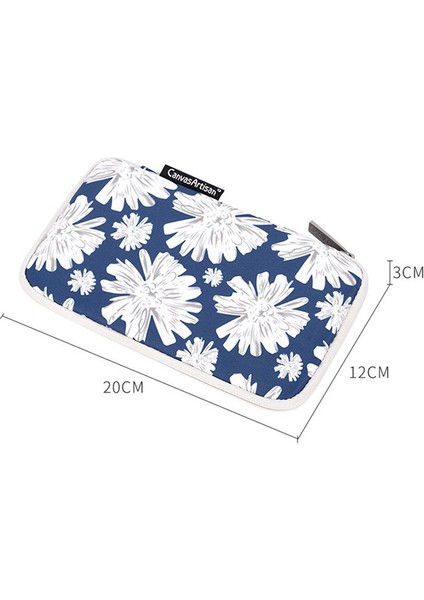 Canvasartısan H34-S21 Çiçek Desenli Fare Şarj Kablosu Dijital Aksesuar Saklama Çantası Kılıfı 20X12X3CM (Yurt Dışından) indirimleri