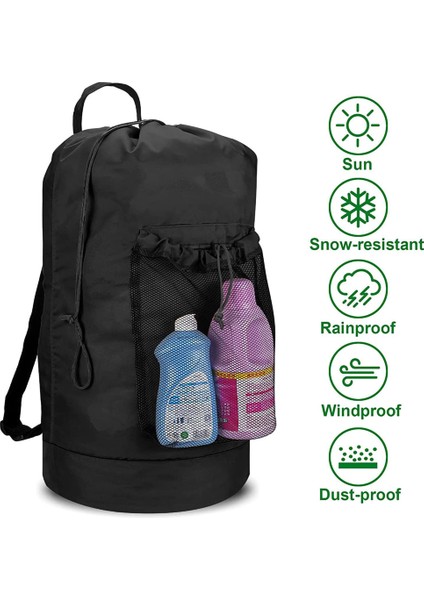 Halın 600D Oxford Kumaş Sırt Çantası Bağcıklı Kapatmalı Çamaşır Torbası Kirli Çamaşır Taşıma Çantası Seyahat Için (Yurt Dışından) fiyatları