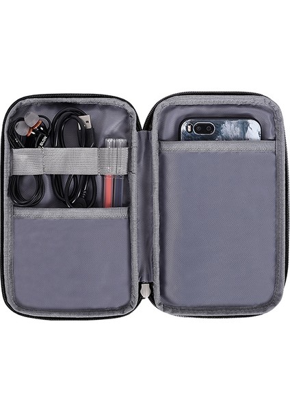 Canvasartısan H6-S21 Şık Elmas Desenli Dijital Aksesuarlar Fermuarlı Saklama Kutusu Telefon Powerbank Fare Taşıma Çantası - Siyah (Yurt Dışından) fiyatları