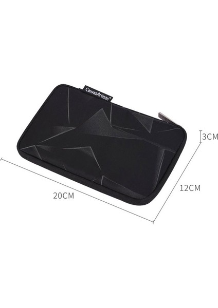 Canvasartısan H6-S21 Şık Elmas Desenli Dijital Aksesuarlar Fermuarlı Saklama Kutusu Telefon Powerbank Fare Taşıma Çantası - Siyah (Yurt Dışından) indirimleri
