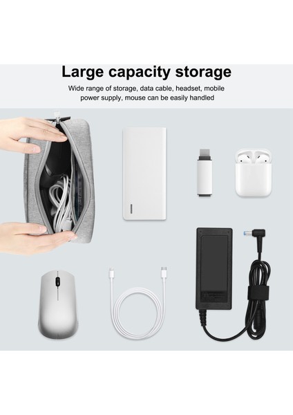 Haweel HWL2127 Dijital Aksesuar Taşıma Çantası, Suya Dalı Veri Kablosu, Güç Bankası Saklama Çantası - Gri (Yurt Dışından) fırsatları