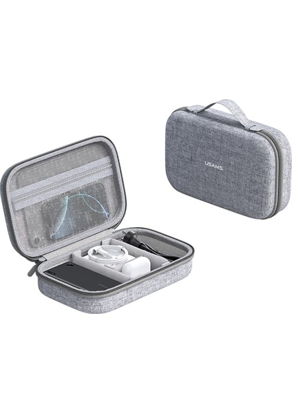 Usams JANE05 10,6 Inç Veri Kablosu, Kulaklık, Güç Bankası, Eva Sert Kabuklu Dijital Aksesuarlar Taşıma Çantası Saklama Çantası (Yurt Dışından)