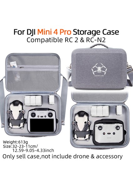 Djı Mini 4 Pro Fly More Combo Rc Drone Aksesuarları Saklama Çantası Eva El Çantası Omuz Askılı (Yurt Dışından) fiyatları