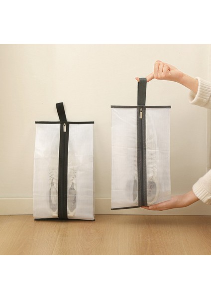 Fermuarlı Toz Geçirmez Ayakkabı Saklama Çantası, Şeffaf Pvc Su Geçirmez Spor Ayakkabı Düzenleyici - Gri Kenar (Yurt Dışından) fiyatları