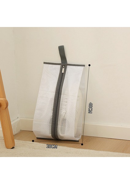 Fermuarlı Toz Geçirmez Ayakkabı Saklama Çantası, Şeffaf Pvc Su Geçirmez Spor Ayakkabı Düzenleyici - Gri Kenar (Yurt Dışından) indirimleri