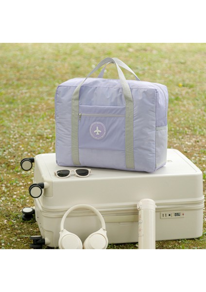 45X16X35 cm Seyahat Spor Çantası Su Geçirmez El Bagajı, Tekerlekli Kılıflı Katlanabilir Uçak Çantası - Siyah (Yurt Dışından) indirimleri