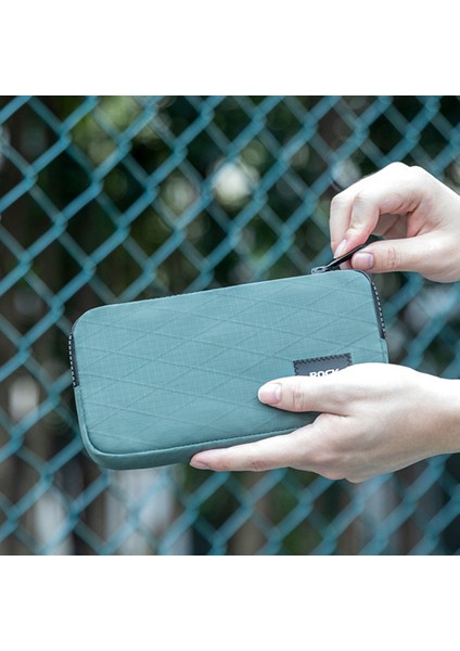 Rockbros L001 Naylon Telefon Fermuarlı Çanta Kulaklık Nakit Anahtar Saklama Çantası - Camgöbeği (Yurt Dışından) fırsatları