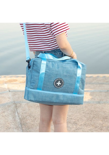 Alt Ayakkabı Cep Tasarımı Taşınabilir Seyahat Yüzme Mayo Giyim Taşıma Çantası Omuz Askılı - Siyah (Yurt Dışından) indirimleri