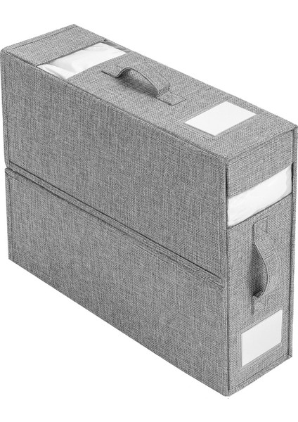 Moho&home MDJ6143 Görsel Pencereler Yorgan Saklama Çantası Yatak Örtüsü Yastık Kılıfı Gardırop Çarşaf Düzenleyici - Gri (Yurt Dışından)